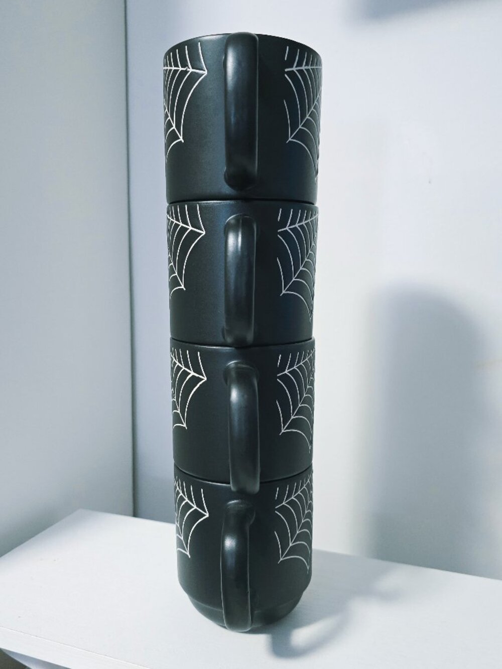 Cobwebs & Cauldrons Spiderweb stacked mugs - Picture 2 of 7